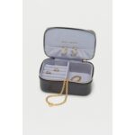 Black Crocodile Mini Jewelry Box