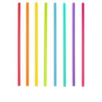 11" Bright Color Reusable Straws - Image 2